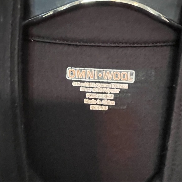 Omni-Wool Black 1/4 Zip Mens Size XL - Picture 3 of 7